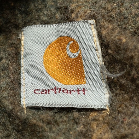 Vintage Carhartt Blanket Lined Duck Canvas Field Coat Jacket USA 90s Olive, XL - Picture 5 of 10